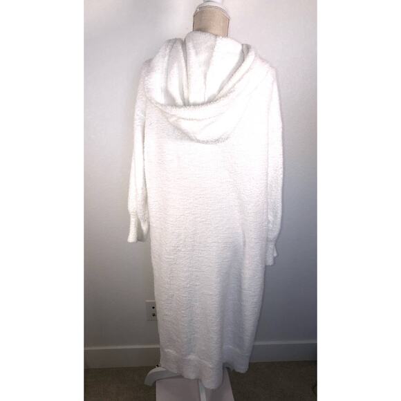 Culpos x INC Women's Open Front Hooded Long Lounge Cardigan in White - M - Picture 4 of 6